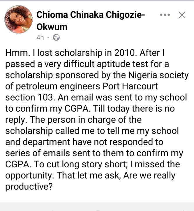 screenshot_20250625-215228_11575843512309317184 Lady Recounts How She Lost Lucrative Scholarship Due to School’s Negligence